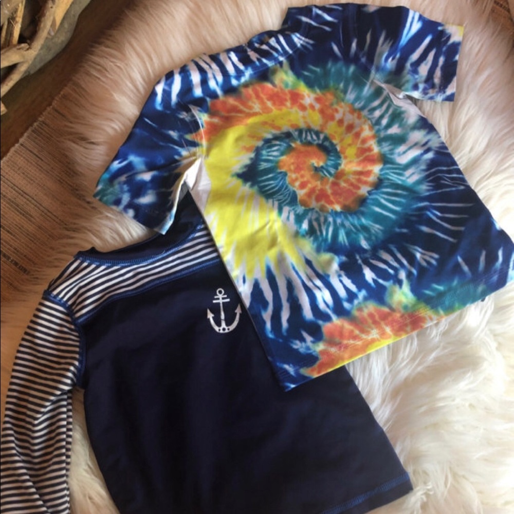 Anchor and tie dye shirt